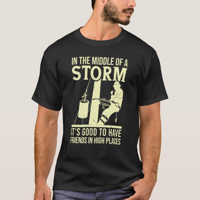 Camiseta Obrigado A Lineman Cita Electrical Lineman Electri (Frente)