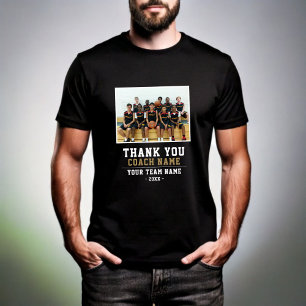 Camiseta Obrigado Coach Team Name e Photo Black