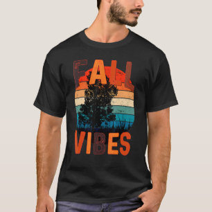 Camiseta Obrigado de Café de outono Vibes Retro Pumpkin Spi