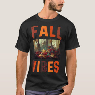 Camiseta Obrigado de Café de outono Vibes Retro Pumpkin Spi