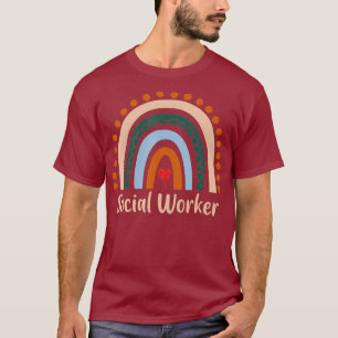 Camiseta Obrigado de graduação do Boho Rainbow para o traba