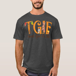Camiseta Obrigado Deus Está Caindo - TGIF - Professor Amor