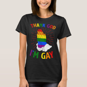 Camiseta Obrigado Deus, eu sou a Igreja Orgulho gay Cristã