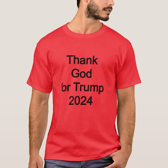 Camiseta obrigado Deus para Trump 2024 (Frente)