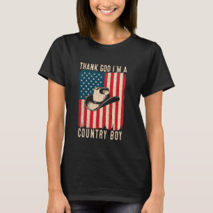 Camiseta Obrigado Deus, sou um country Music Boy Western R