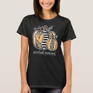 Camiseta Obrigado do Assistente Principal Leopard Pumpkin