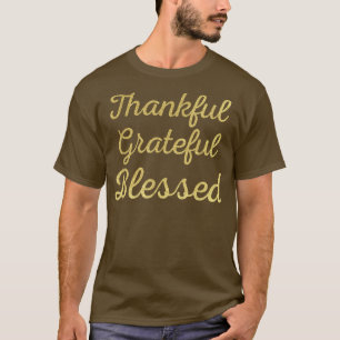 Camiseta Obrigado, Grata, Abençoada Ação de Graças e Natal