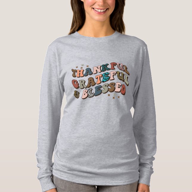 Camiseta Obrigado, Grata e Abençoada (Frente)