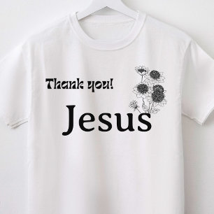 Camiseta Obrigado Jesus Floral Christian