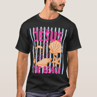 Camiseta Obrigado Jesus pela Temporada de Verão na Praia