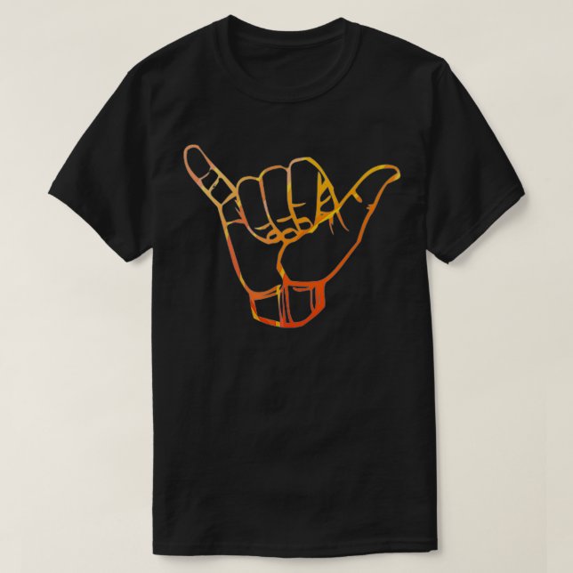 Camiseta Obrigado Mahalo Hawaii Sinal (Frente do Design)