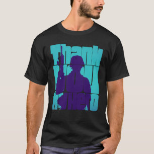 Camiseta Obrigado Meu Herói Militar Veterano 11
