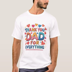 Camiseta Obrigado Pai Por Tudo Dia dos Pais Fofo