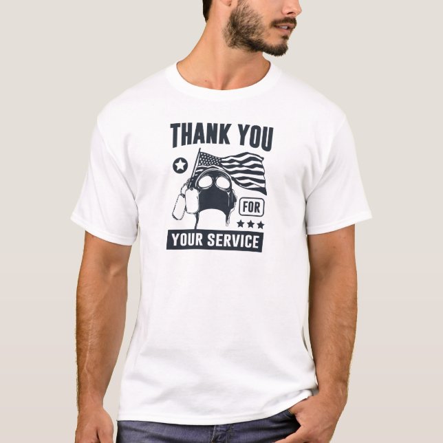 Camiseta Obrigado para seu serviço (Frente)