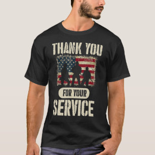 Camiseta Obrigado Pelo Seu Serviço De Veteranos Patrióticos