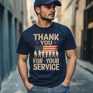 Camiseta OBRIGADO PELO SEU SERVIÇO Tributo ao Dia dos Veter