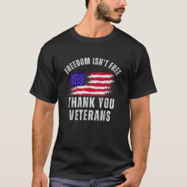 Camiseta Obrigado pelo seu serviço Veteranos bandeira ameri