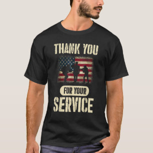 Camiseta Obrigado pelo seu serviço Veteranos Dia Homens Mul