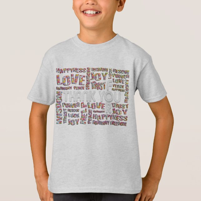 Camiseta Obrigado Por.. Corações (Frente)