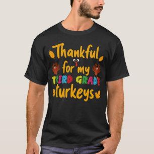 Camiseta Obrigado Por Meus Perus Do 3º Ano, Dia De Ação De