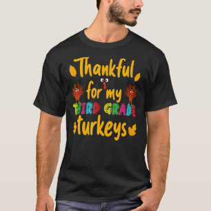 Camiseta Obrigado Por Meus Perus Do 3º Ano, Dia De Ação De 