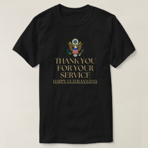Camiseta Obrigado por Seu Serviço Dia dos Veteranos