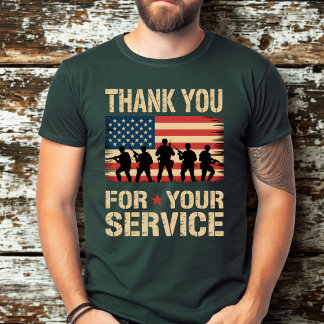 Camiseta OBRIGADO POR SEU SERVIÇO Tributo ao Dia dos Vetera