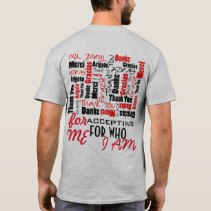 Camiseta Obrigado preto e vermelho você exprime o modelo da