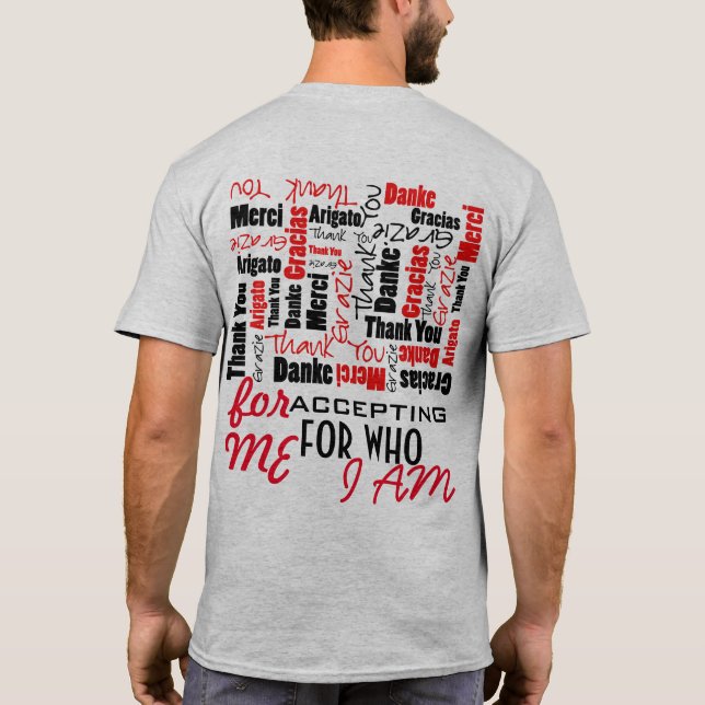 Camiseta Obrigado preto e vermelho você exprime o modelo da (Verso)