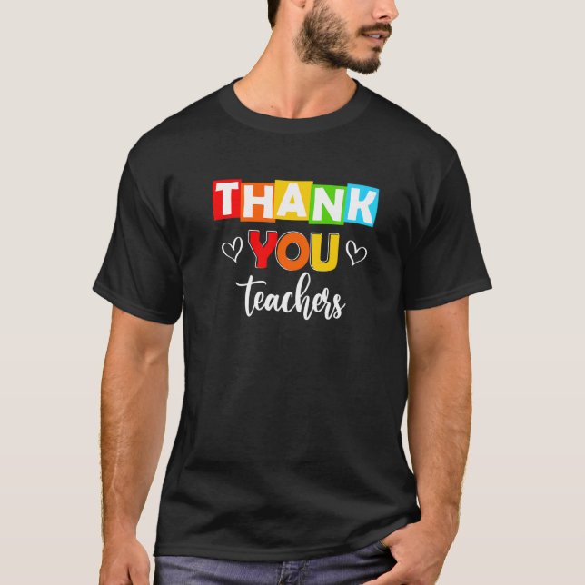 Camiseta Obrigado Professores Professores Apreciação Gráfic (Frente)