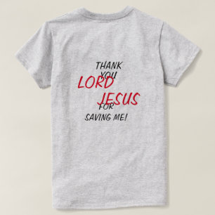 Camiseta “Obrigado SENHOR JESUS Por Me Salvar!” 