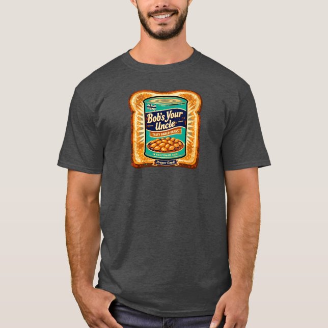 Camiseta Obrigado Tio Bob Feijão retro em torrada obra de a (Frente)