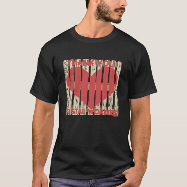 Camiseta Obrigado Trabalhadores Postais Apreciação Frontlin (Frente)