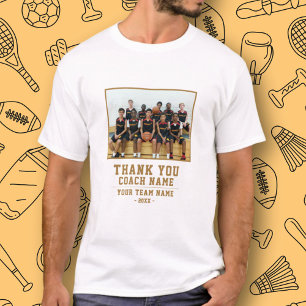 Camiseta Obrigado Treinador Equipe Nome Foto