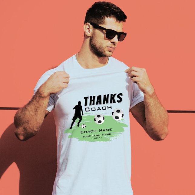 Camiseta Obrigado treinador jogador de futebol (Criador carregado)