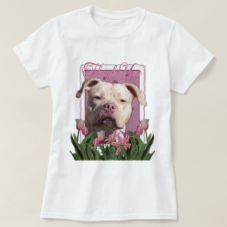 Camiseta Obrigado - tulipas cor-de-rosa - Pitbull - menina