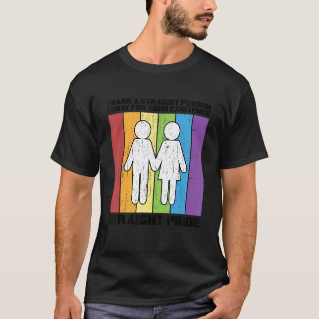 Camiseta Obrigado Uma Pessoa Hetero Hoje Para Sua Existênci (Frente)