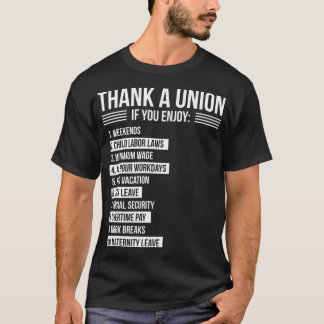 Camiseta Obrigado Uma União Se Você Aproveita O Dia Do Trab