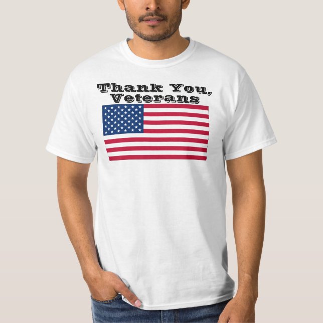 Camiseta Obrigado, veteranos (Frente)