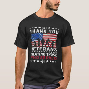 Camiseta Obrigado Veteranos Apreciando Aqueles Que Serviram
