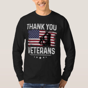 Camiseta Obrigado Veteranos Camiseiros Patrióticos Teares B