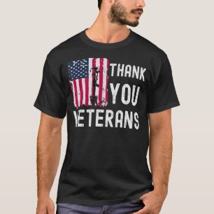 Camiseta Obrigado Veteranos Celebram Grunge American Flag
