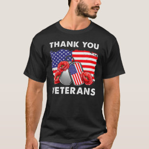 Camiseta Obrigado Veteranos Combatem Botas Poppy Flor Veter