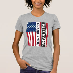 Camiseta Obrigado Veteranos Design de Vetor de Bandeira Ang