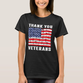 Camiseta Obrigado Veteranos Dia Veterano Para Mulheres