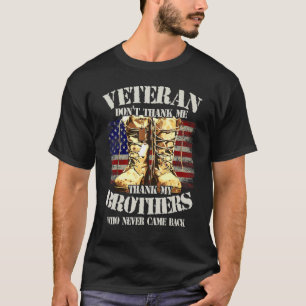 Camiseta Obrigado Veteranos Irmãos Combatem Dog tags