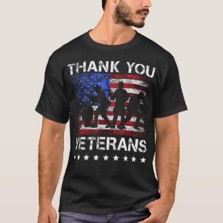 Camiseta Obrigado Veteranos Pelo Orgulhoso Dia Militar Dos