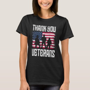 Camiseta Obrigado Veteranos Veteranos Dia 2022 Bandeira dos
