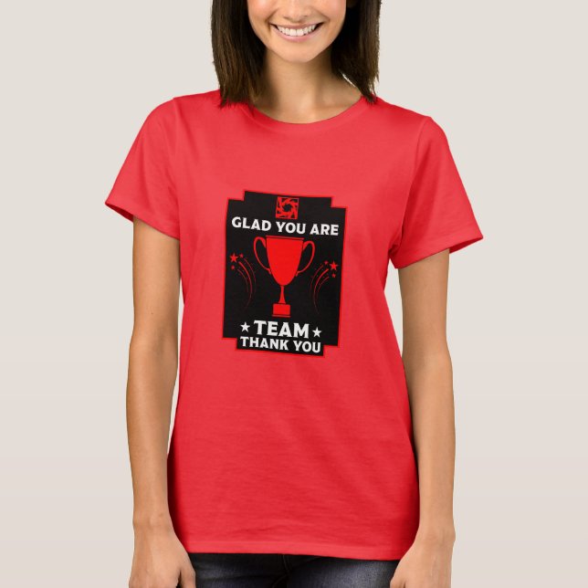 Camiseta Obrigados da equipe corporativa (Frente)