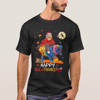 Camiseta Obrigados de Dia das Bruxas Felizes de Goldendoodl